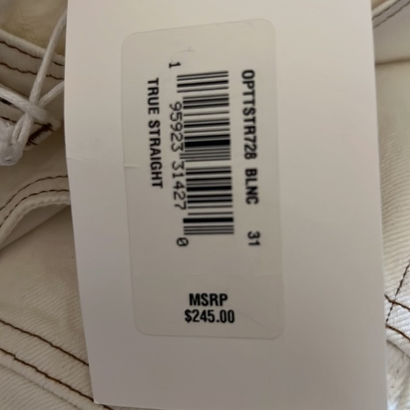 Frame Denim Le Italien True Straight Blanc Women Size  31 - Picture 9 of 14